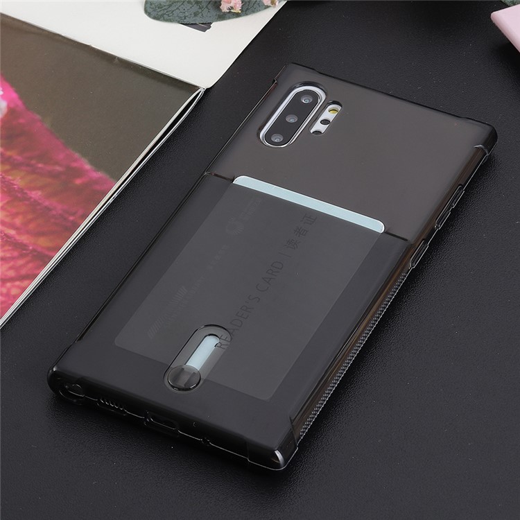 Non-slip Card Holder TPU Protective Phone Case for Samsung Galaxy Note 10 Plus/Note 10 Plus 5G - Black-3