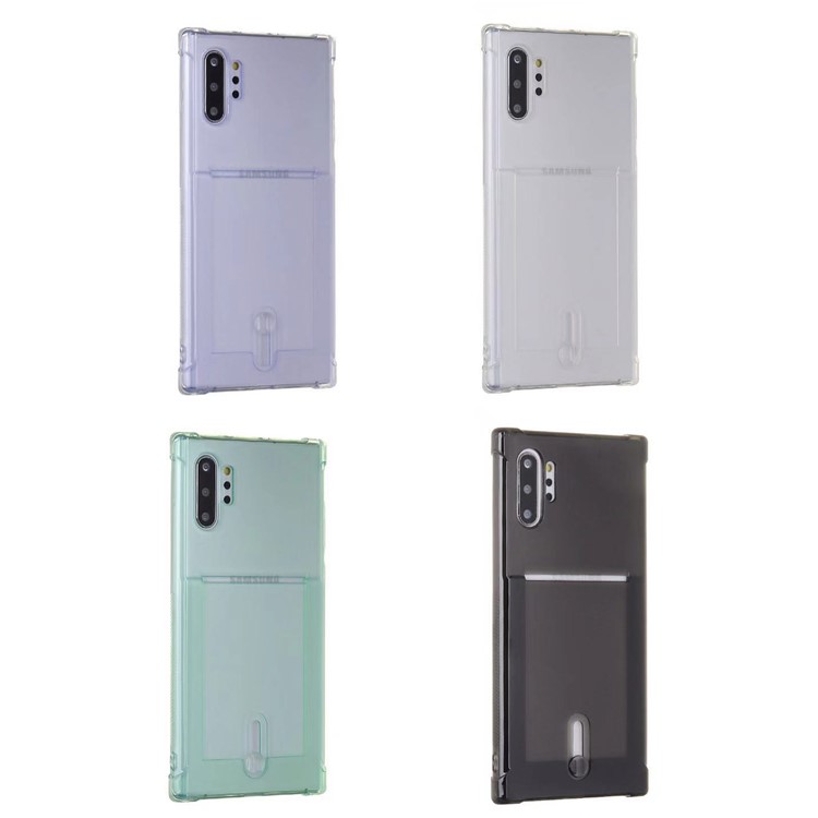 Non-slip Card Holder TPU Protective Phone Case for Samsung Galaxy Note 10 Plus/Note 10 Plus 5G - Black-5