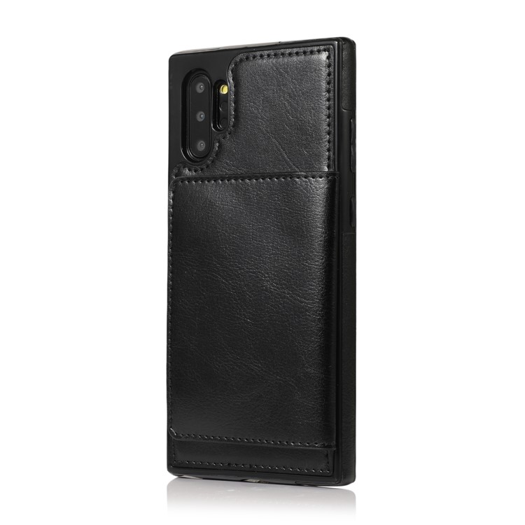 EARL Series PU Leather + TPU Multiple Card Slots Stand Phone Casing for Samsung Galaxy Note 10 Plus / Note 10 Plus 5G - Black-9