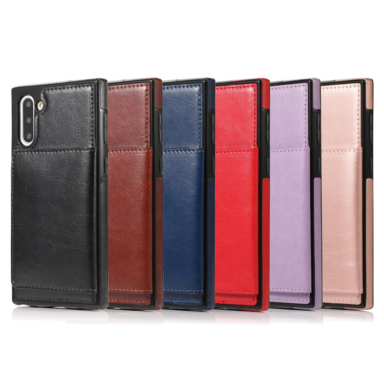 EARL Series PU Leather + TPU Multiple Card Slots Stand Phone Casing for Samsung Galaxy Note 10 / Note 10 5G - Black-15