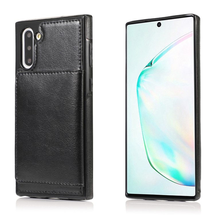 EARL Series PU Leather + TPU Multiple Card Slots Stand Phone Casing for Samsung Galaxy Note 10 / Note 10 5G - Black-2