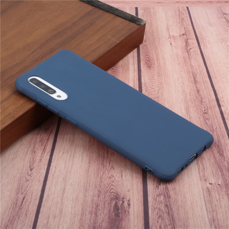 Matte Anti-scratch TPU Phone Casing Shell for Samsung Galaxy A70s - Dark Dark Blue-5