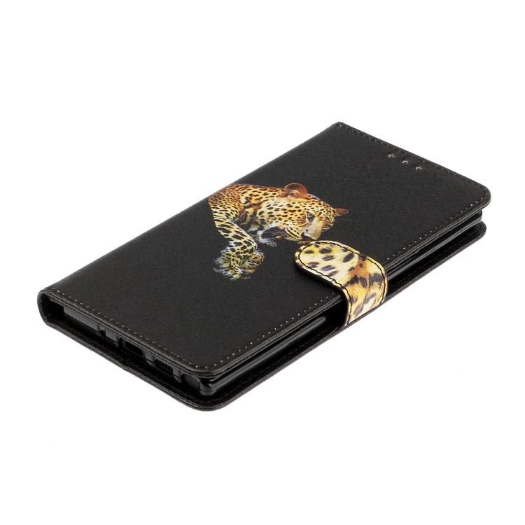 Silk Texture Pattern Printing Wallet Stand Leather Cell Phone Case for Samsung Galaxy Note 10 / Note 10 5G - Black-4