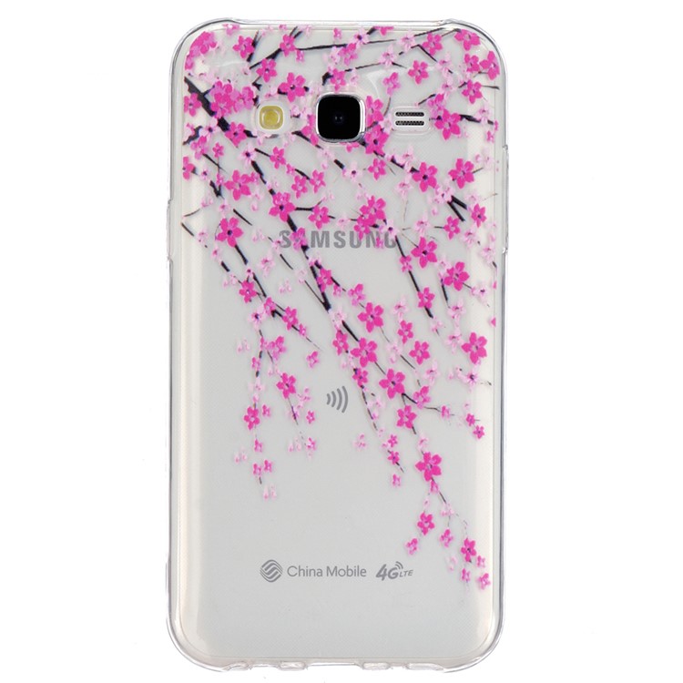 

Embossment TPU Phone Shell for Samsung Galaxy J5 SM-J500F - Plum Blossom