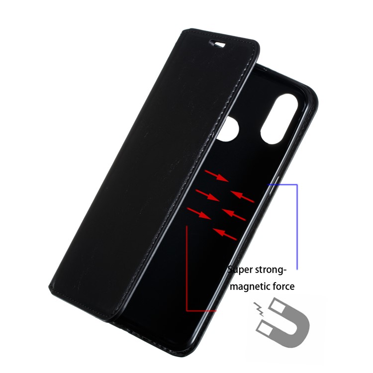 Crazy Horse Texture Strong Magnetic Leather Wallet Phone Cover for Samsung Galaxy A10s - Black-10