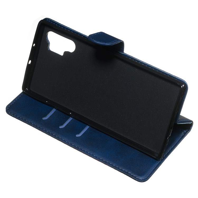 Zipper Pocket Wallet Stand Flip Leather Protective Case for Samsung Galaxy Note 10 Plus/Note 10 Plus 5G - Blue-4
