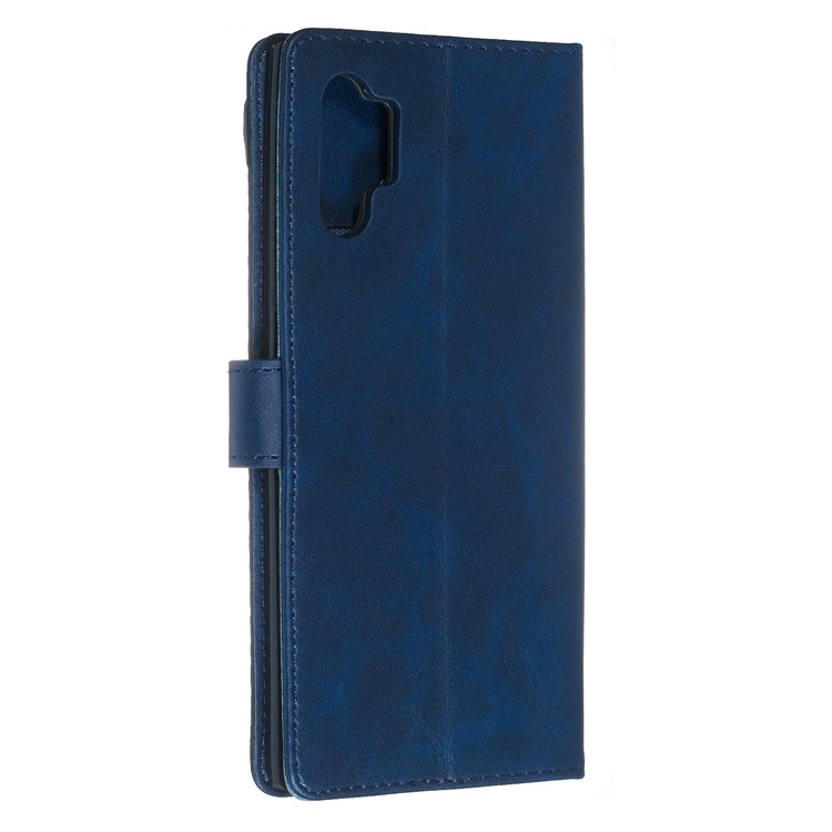 Zipper Pocket Wallet Stand Flip Leather Protective Case for Samsung Galaxy Note 10 Plus/Note 10 Plus 5G - Blue-5