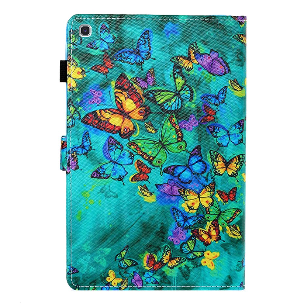 Custodia di Protezione in Pelle PU Stampa di Pattern Per Samsung Galaxy Tab S5e SM-T720 - la Farfalla