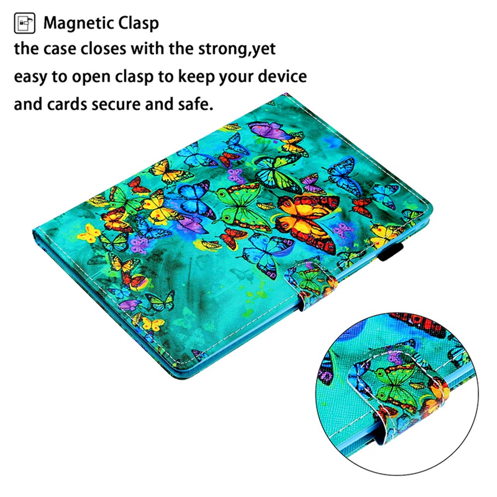 Pattern Printing PU Leather Protection Case for Samsung Galaxy Tab S5e SM-T720 - Butterfly-4