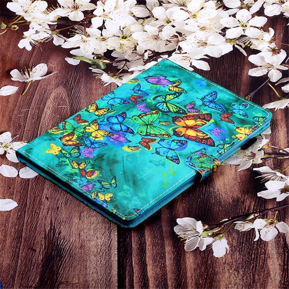 Custodia di Protezione in Pelle PU Stampa di Pattern Per Samsung Galaxy Tab S5e SM-T720 - la Farfalla