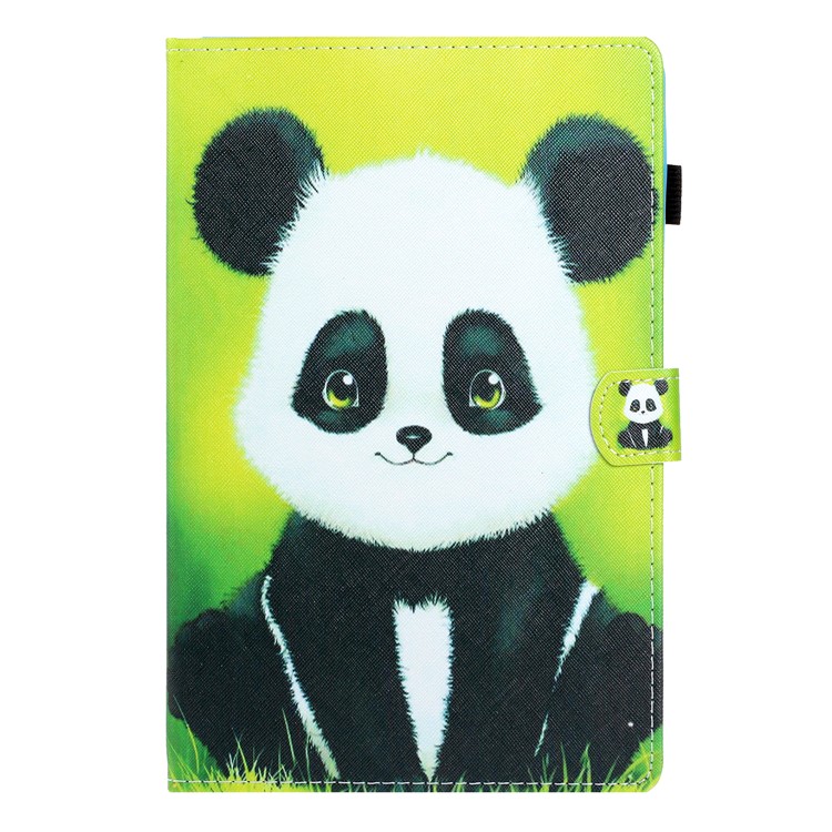 Pattern Printing Card Slots Flip Leather Cover for Samsung Galaxy Tab S6 SM-T860/SM-T860 - Panda-1