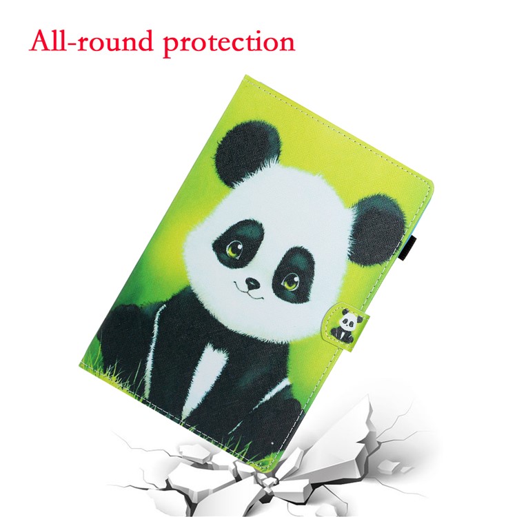 Pattern Printing Card Slots Flip Leather Cover for Samsung Galaxy Tab S6 SM-T860/SM-T860 - Panda-3