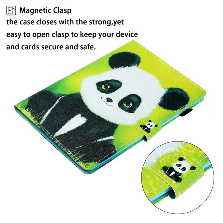 Pattern Printing Card Slots Flip Leather Cover for Samsung Galaxy Tab S6 SM-T860/SM-T860 - Panda-4