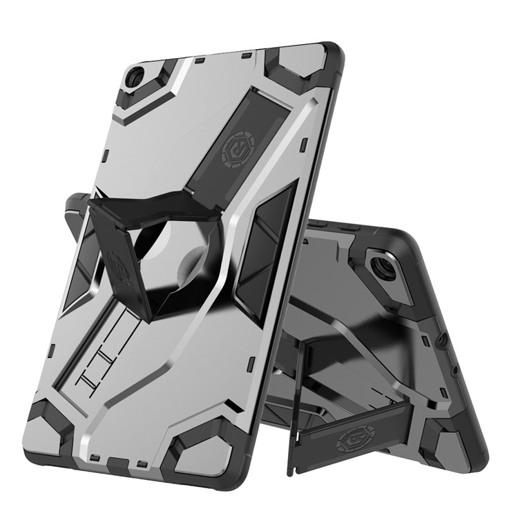 Shield Style Shockproof Strap Kickstand Tablet Cover for Samsung Galaxy Tab A 10.1 (2019) - Black-1