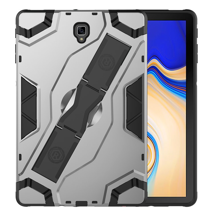 Shield Style Shockproof Strap Kickstand Tablet Shell for Samsung Galaxy Tab S4 10.5 SM-T830/T835/T837 - Silver-1
