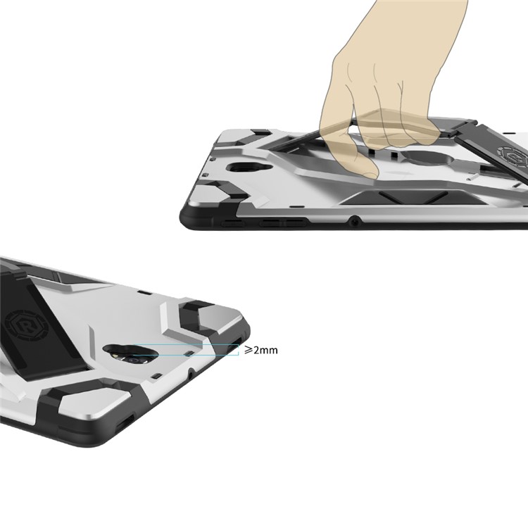 Shield Style Shockproof Strap Kickstand Tablet Shell for Samsung Galaxy Tab S4 10.5 SM-T830/T835/T837 - Silver-3