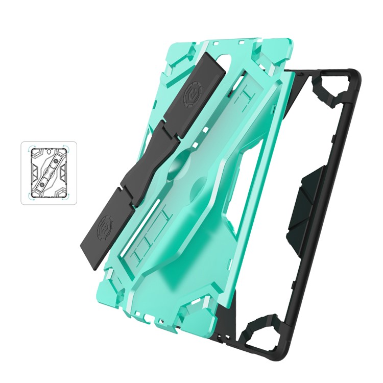 Shield Style Socle à L'épreuve de Choc de la Sangle Shelt Pour la Tablette Pour Samsung Galaxy Tab S4 10.5 Sm-t830 / T835 / T837 - Vert