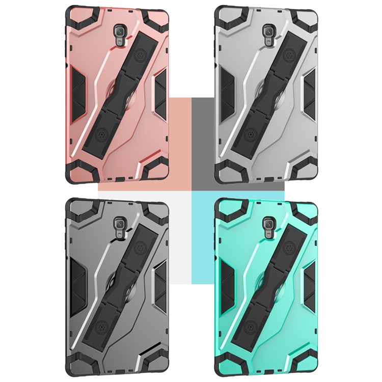 Shield Style Shockproof Strap Kickstand Tablet Protective Case for Samsung Galaxy Tab A 10.5 (2018) T590 T595 - Green-17