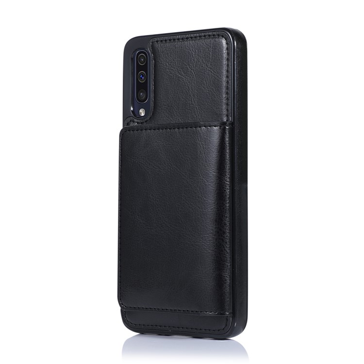 PU Leather + TPU Multiple Card Slots Stand Phone Cover Shell for Samsung Galaxy A50/A50s/A30s - Black-9