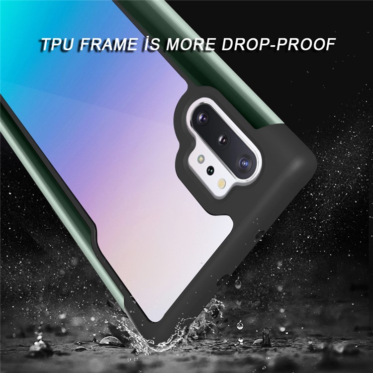 Shockproof TPU Frame + PC Back + Metal Bumper Combo Case for Samsung Galaxy Note 10 Plus/Note 10 Plus 5G - Green-2