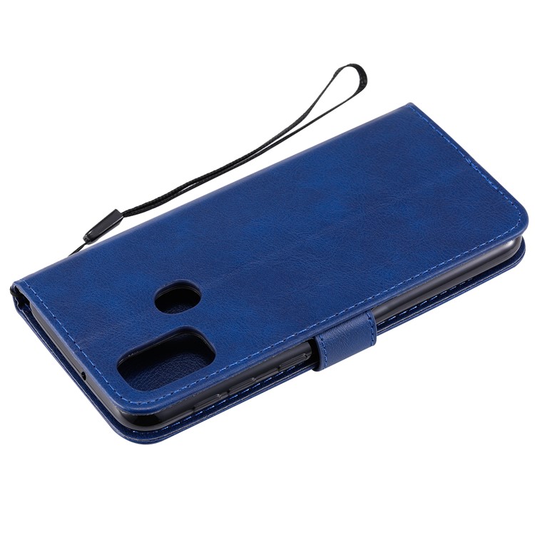 Cell Phone Leather Wallet Stand Case for Samsung Galaxy M30s - Blue-10