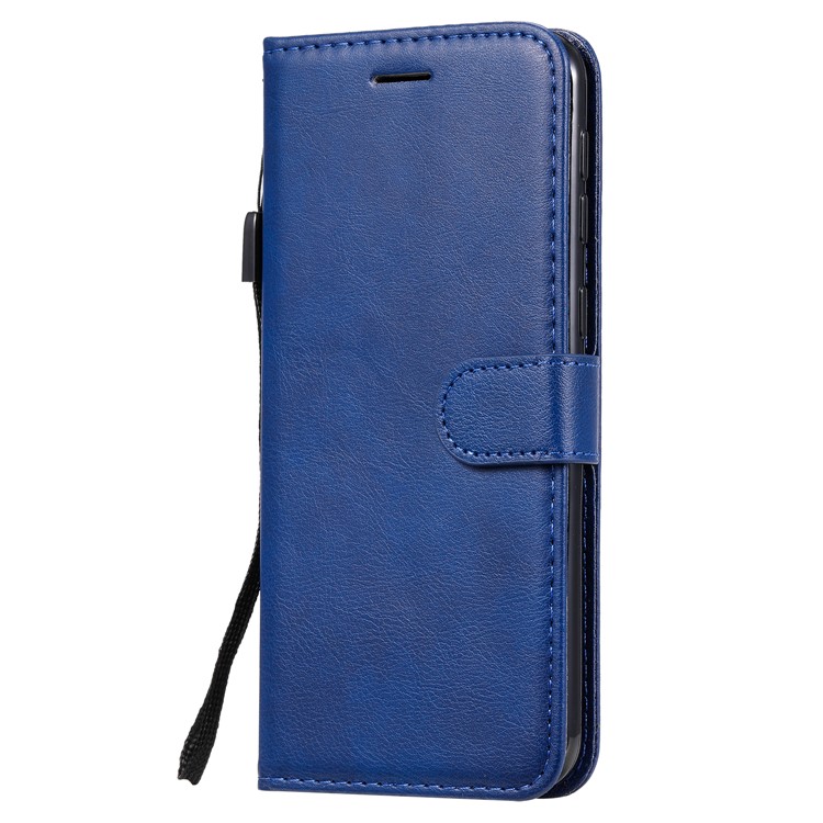 Cell Phone Leather Wallet Stand Case for Samsung Galaxy M30s - Blue-4