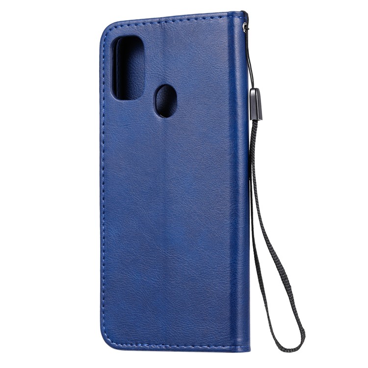 Cell Phone Leather Wallet Stand Case for Samsung Galaxy M30s - Blue-5