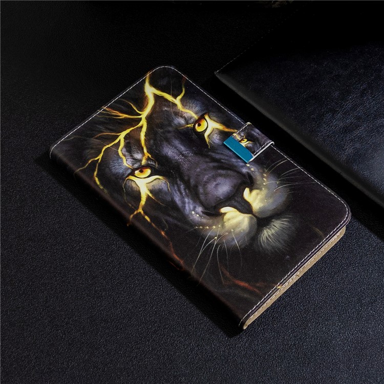 Pattern Printing PU Leather Flip Stand Tablet Case for Samsung Galaxy Tab A 10.1 (2016) T580 - Lion-10