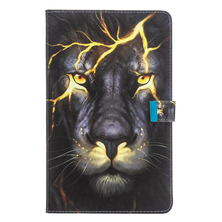 Pattern Printing PU Leather Flip Stand Tablet Case for Samsung Galaxy Tab A 10.1 (2019) T510 - Lion-2