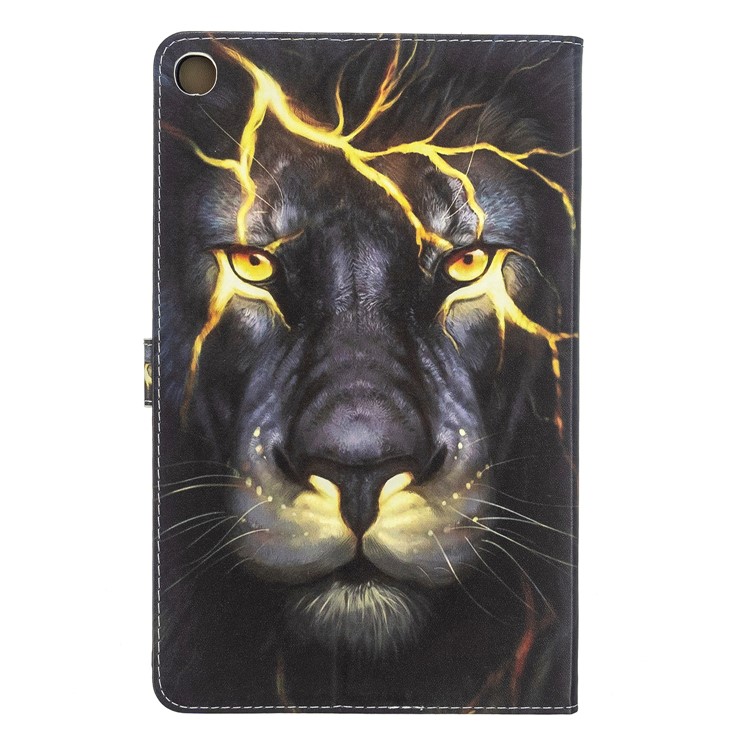 Pattern Printing PU Leather Flip Stand Tablet Case for Samsung Galaxy Tab A 10.1 (2019) T510 - Lion-3