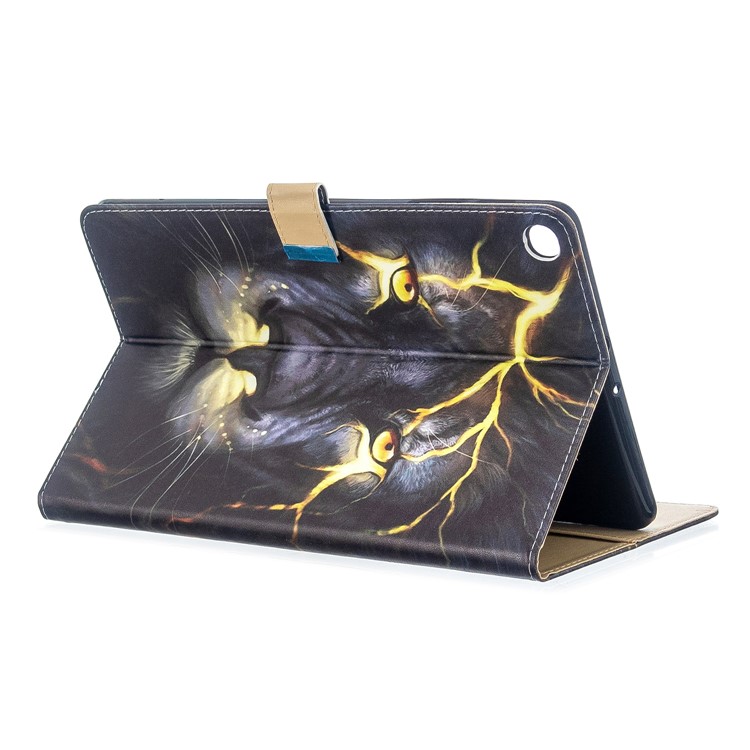 Pattern Printing PU Leather Flip Stand Tablet Case for Samsung Galaxy Tab A 10.1 (2019) T510 - Lion-4