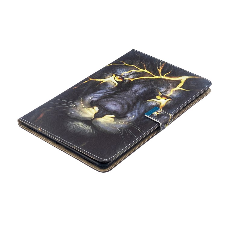 Pattern Printing PU Leather Flip Stand Tablet Case for Samsung Galaxy Tab A 10.1 (2019) T510 - Lion-6