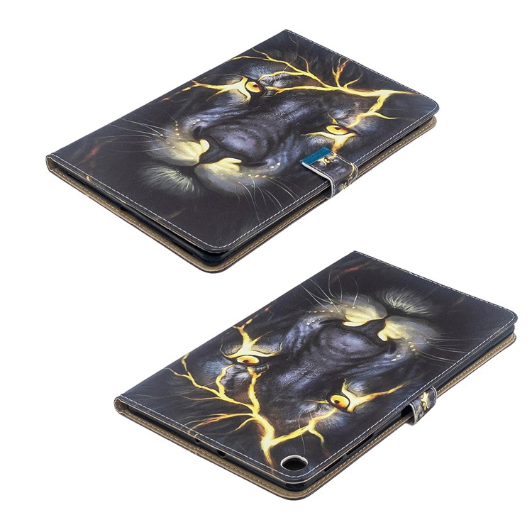 Pattern Printing PU Leather Flip Stand Tablet Case for Samsung Galaxy Tab A 10.1 (2019) T510 - Lion-8