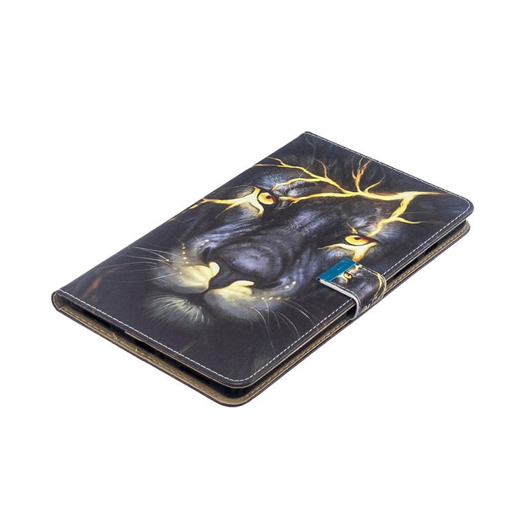 Pattern Printing Wallet Stand Flip Leather Case for Samsung Galaxy Tab A 8.0 Wi-Fi (2019) SM-T290/T295 - Lion-6