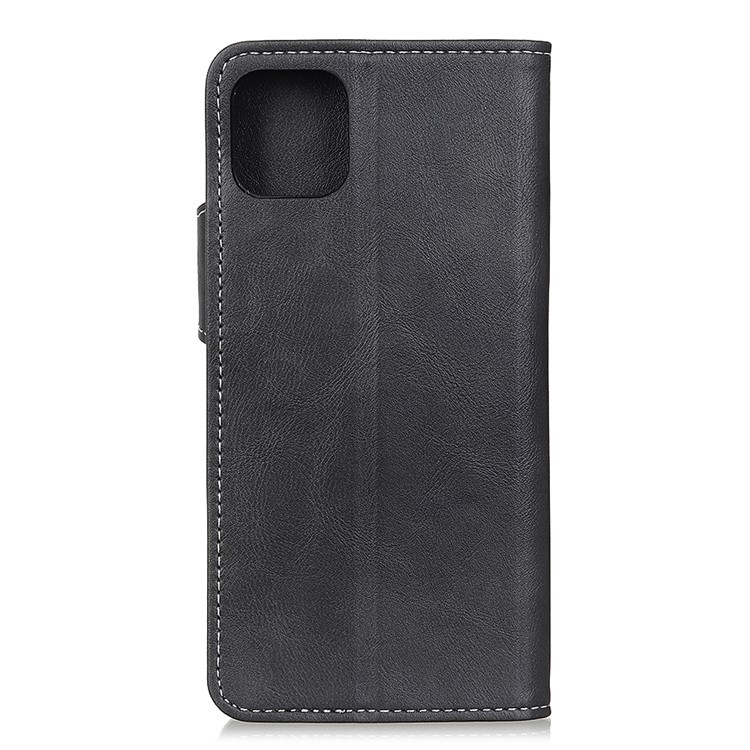 Para Samsung Galaxy S A51 Shell Tampa De Proteção De Couro Forma Carteira - Preto-3