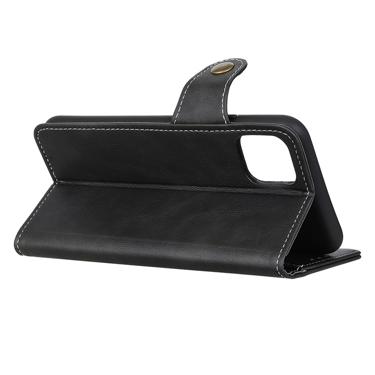 Para Samsung Galaxy S A51 Shell Tampa De Proteção De Couro Forma Carteira - Preto-4