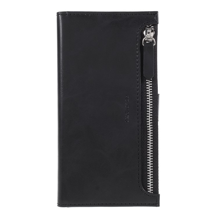 MOLANCANO Zipper Pocket Wallet Flip Leather Cell Phone Case for Samsung Galaxy Note 10/Note 10 5G - Black-2