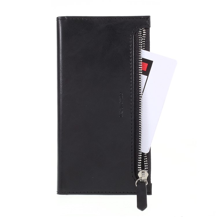 MOLANCANO Zipper Pocket Wallet Flip Leather Cell Phone Case for Samsung Galaxy Note 10/Note 10 5G - Black-6