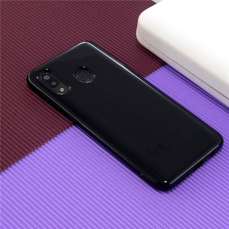 For Samsung Galaxy A40 Cover 2mm Thickened Soft TPU Phone Case - Black-4