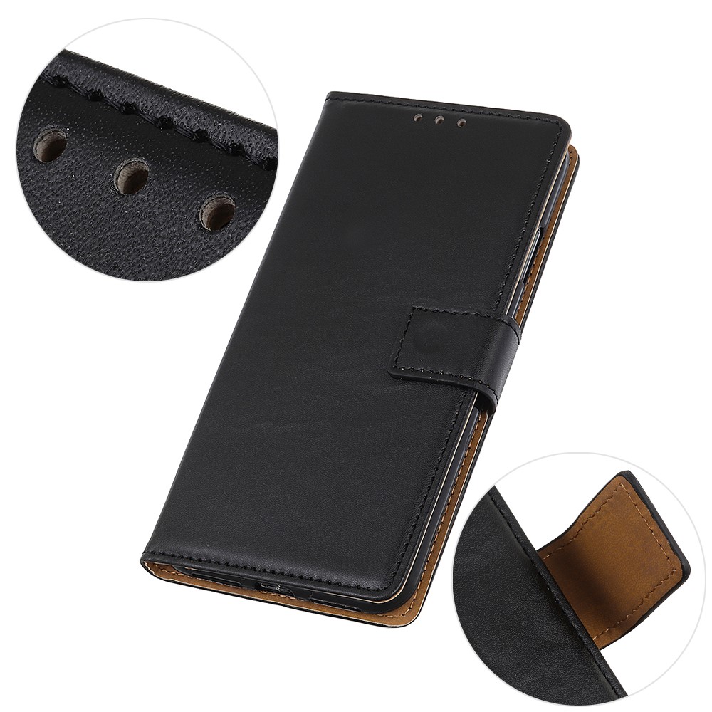 Wallet Stand Flip Leather Phone Cover for Samsung Galaxy A51 - Black-5