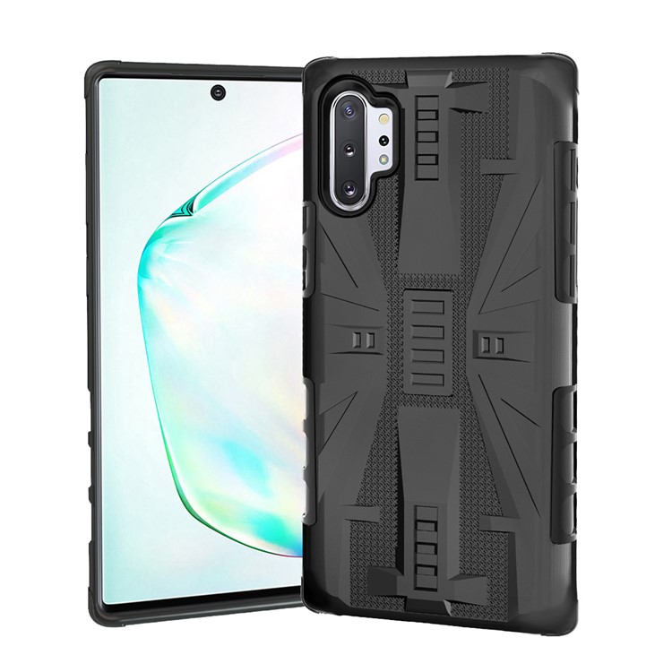 Shockproof Plastic + TPU Phone Cover Case for Samsung Galaxy Note 10 Plus / Note 10 Plus 5G - Black-2