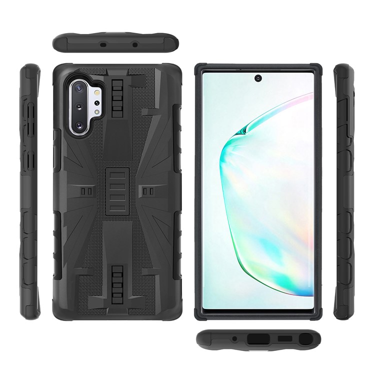 Shockproof Plastic + TPU Phone Cover Case for Samsung Galaxy Note 10 Plus / Note 10 Plus 5G - Black-7