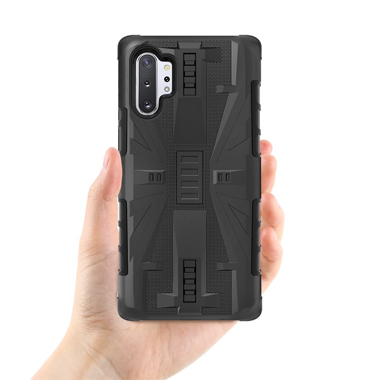 Shockproof Plastic + TPU Phone Cover Case for Samsung Galaxy Note 10 Plus / Note 10 Plus 5G - Black-9