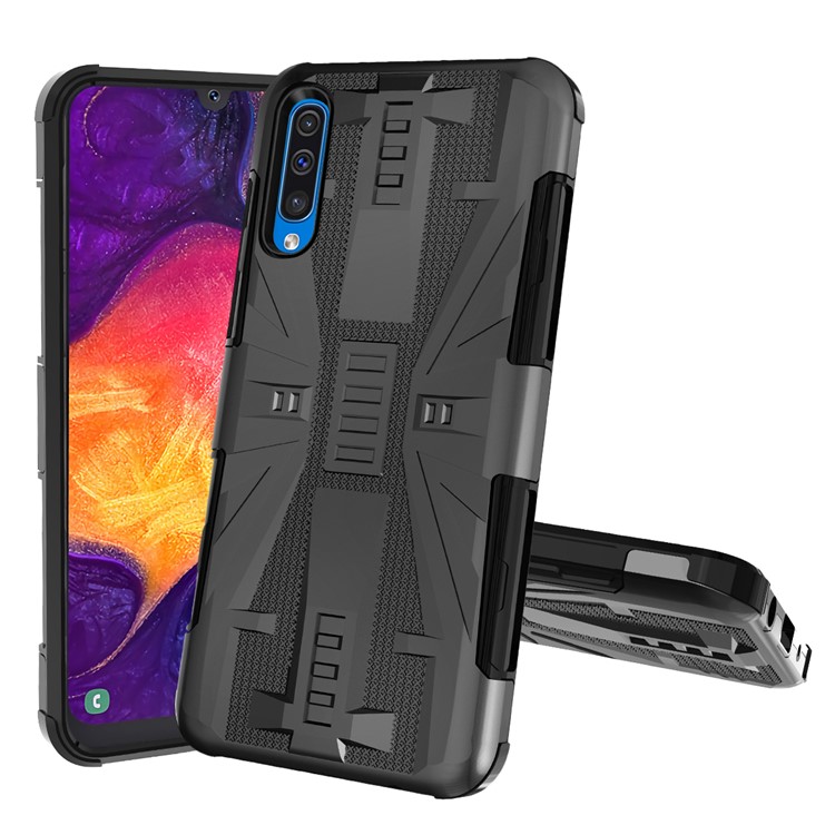 Shockproof Plastic + TPU Phone Cover Case for Samsung Galaxy A50 / A50s / A30s - Black-1