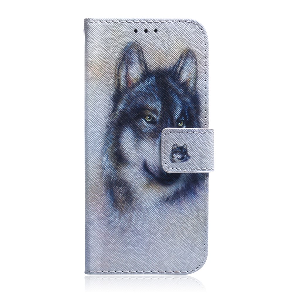 Pattern Printing Wallet Stand Leather Case for Samsung Galaxy A51 - Husky-2