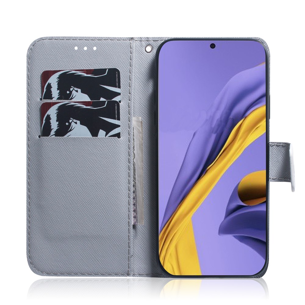 Pattern Printing Wallet Stand Leather Case for Samsung Galaxy A51 - Husky-8