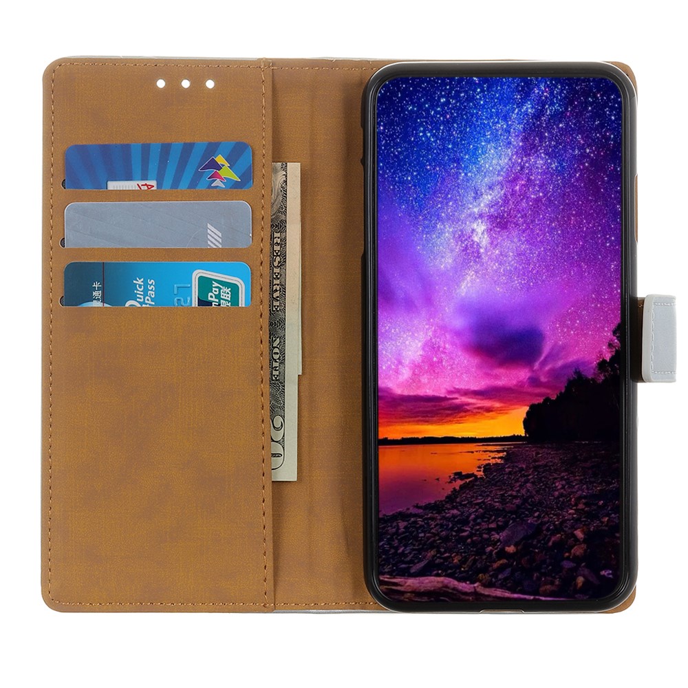 Case de Support en Cuir de Portefeuille Pour Samsung Galaxy A71 - le Noir