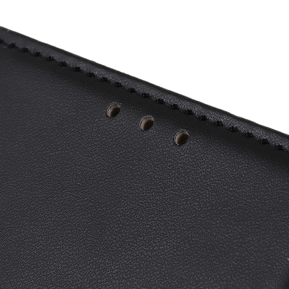 Case de Support en Cuir de Portefeuille Pour Samsung Galaxy A71 - le Noir