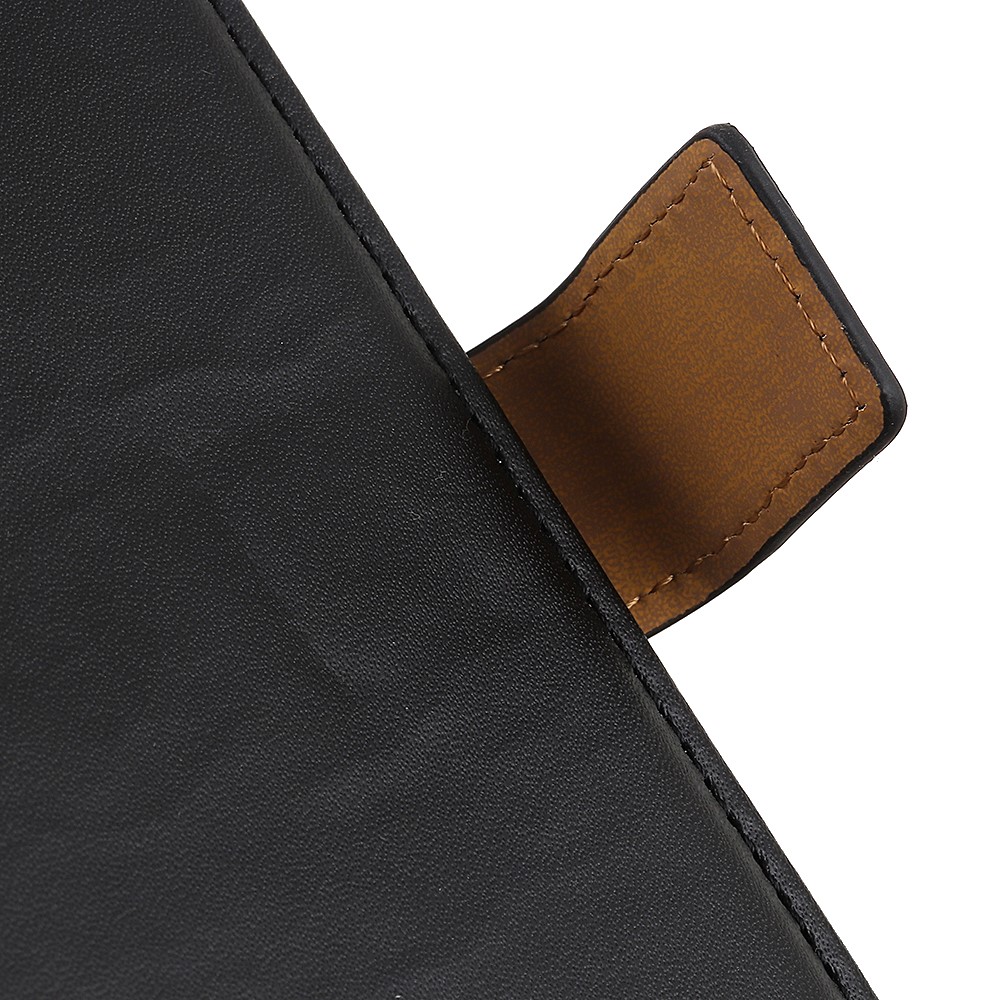 Case de Support en Cuir de Portefeuille Pour Samsung Galaxy A71 - le Noir