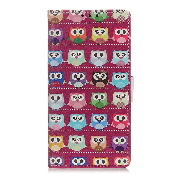 

Pattern Printing Leather Wallet Stand Case for Samsung Galaxy A71 - Multiple Owls, Galaxy A71